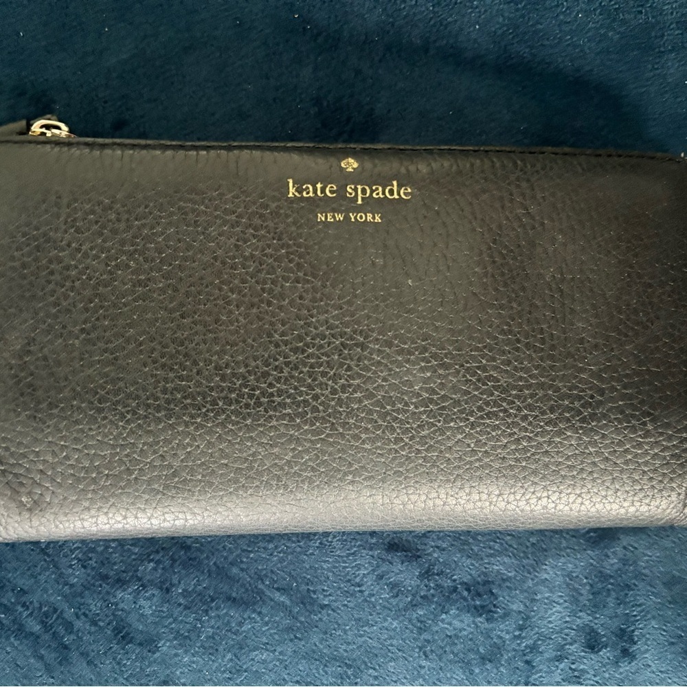 Kate Spade Black Leather Wallet Clutch - Picture 7 of 14